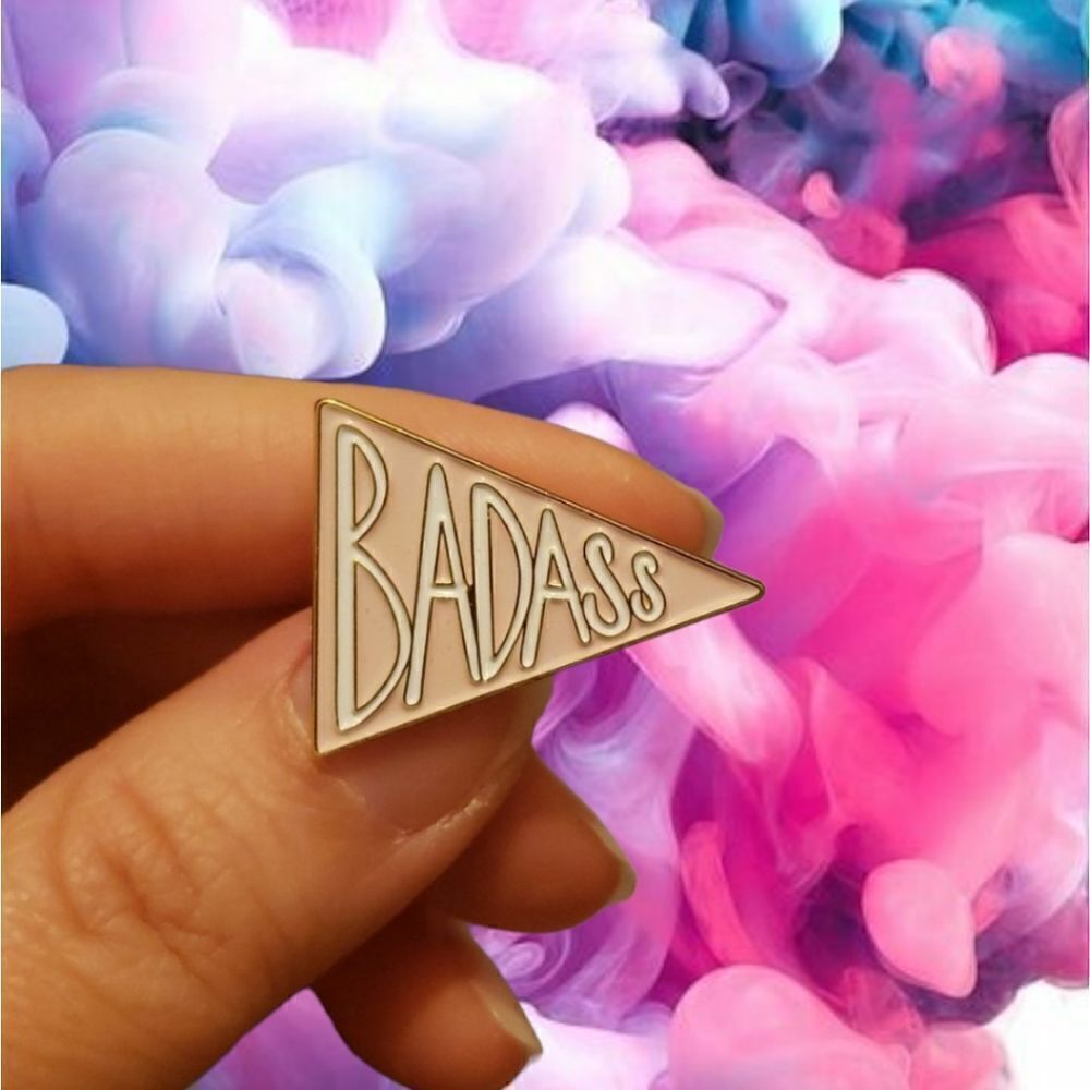 💪Badass flag enamel pin 